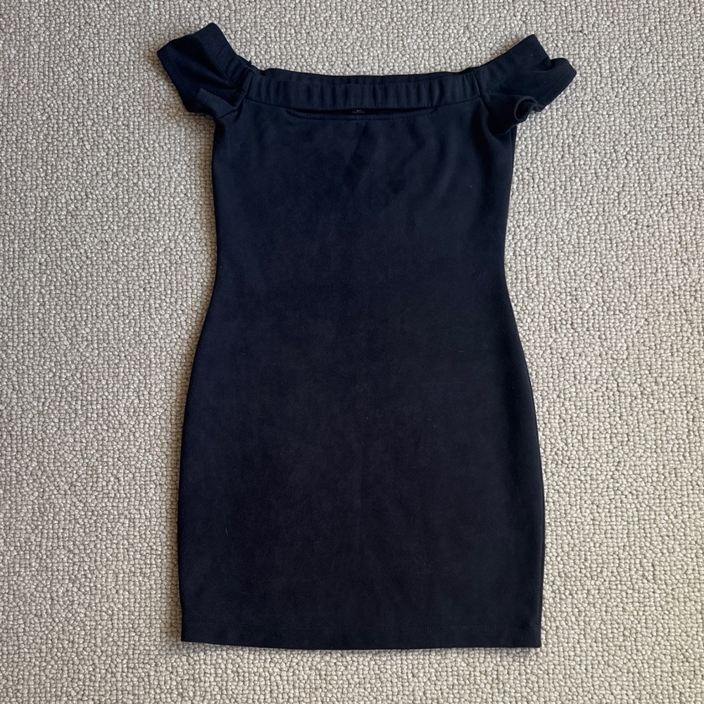 Guess Black Off-Shoulder Mini Dress